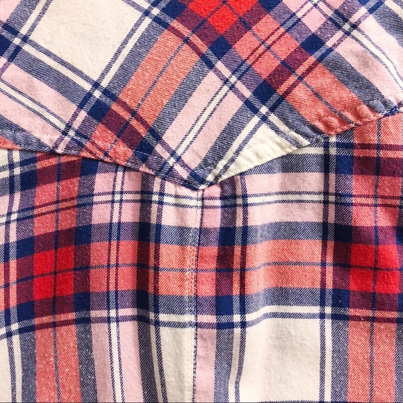 American Eagle plaid snap down flannel size medium - Picture 8 of 8